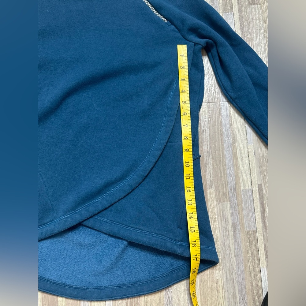 Athleta Zip Neck Cozy Crossover Fleece Sweatshirt, Size Small - Picture 14 of 15